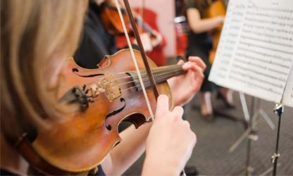 Music School for Girls on the violin Music School for Girls on the violin